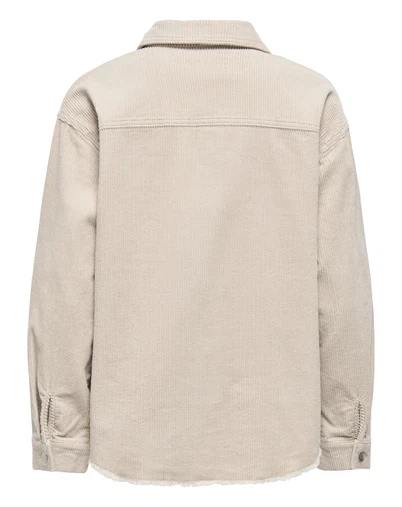 Only - ONLMaiko Bitten Cord Shack Skjorte - Pumice Stone